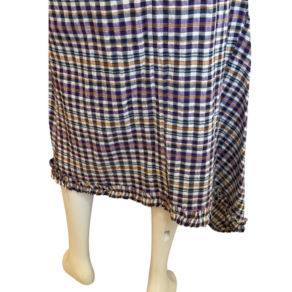 Hofmann Copenhagen Juliane Plaid Asymmetrical Midi Skirt EU 34=2 Purple - Picture 6 of 12